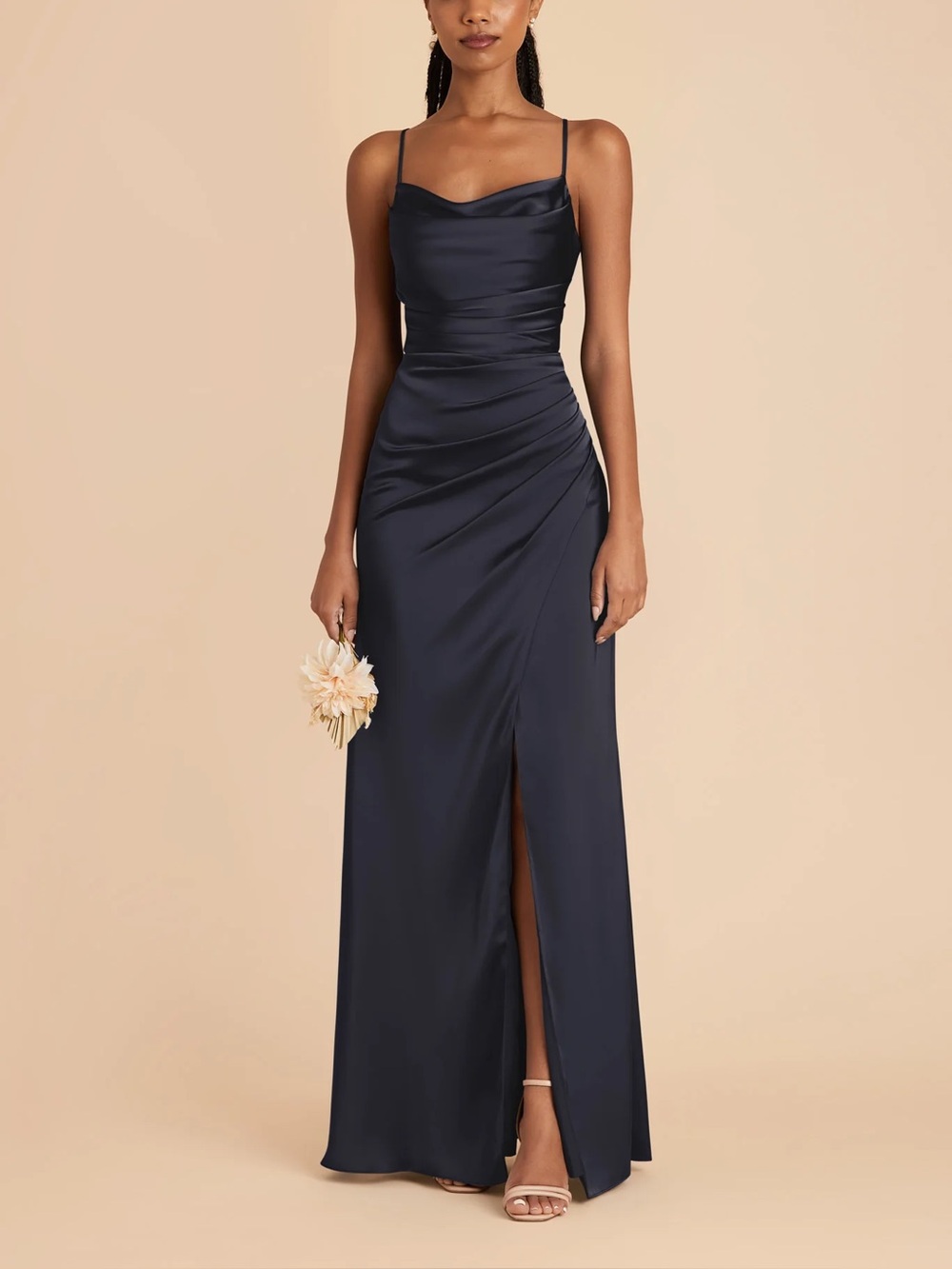 Satin Navy Birdy Grey Dress